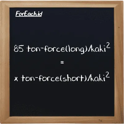 Contoh konversi ton-force(long)/kaki<sup>2</sup> ke ton-force(short)/kaki<sup>2</sup> (LT f/ft<sup>2</sup> ke tf/ft<sup>2</sup>)